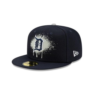 Detroit Tigers Gorra | New Era MLB Drip Front 59fifty Fitted Cap Mexico - Azules